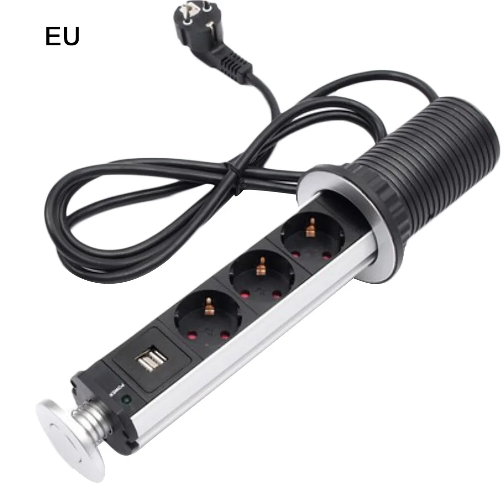 USB ЕС Великобритания штепсельная вилка офисная Скрытая настольная Вертикальная