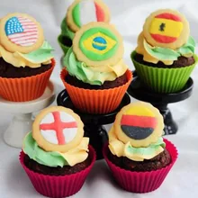 8 шт. многоцветные Формы для кексов многоразовые чашечки для выпекания Маффин круглая силиконовая чашка инструмент для торта