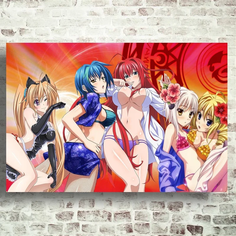 

High School DxD Art silk poster Painting Living Room Home Decor