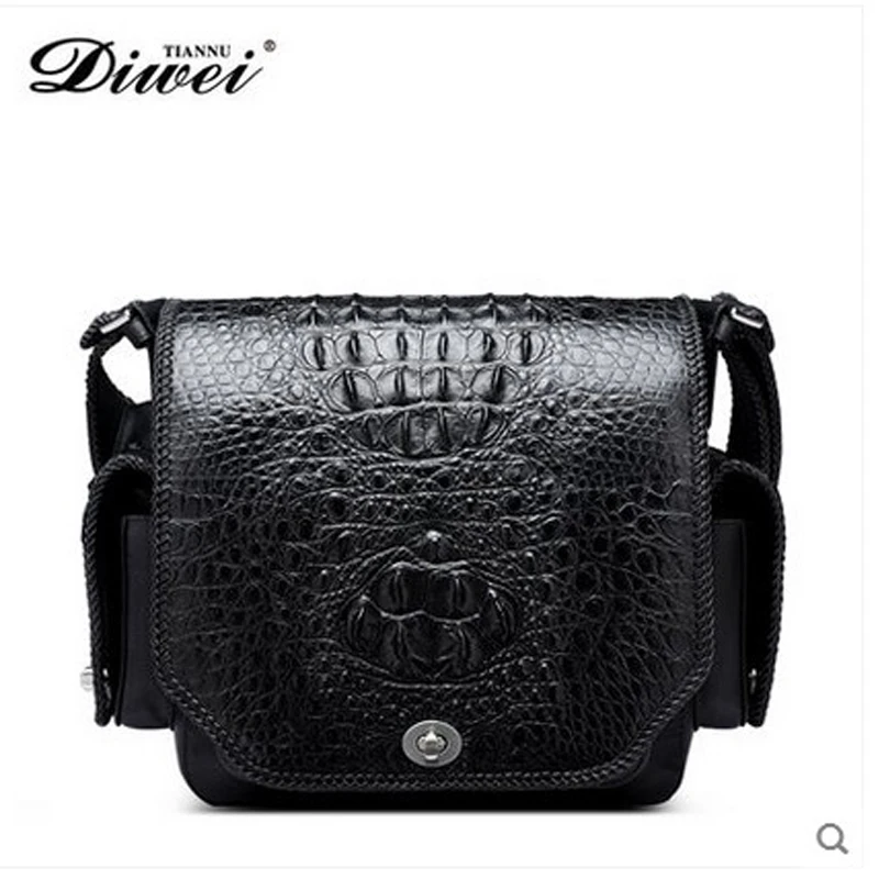 

2019 diwei Alligator skin single shoulder bag fashion camera bag multi-purpose briefcase for men bag crocodile skin