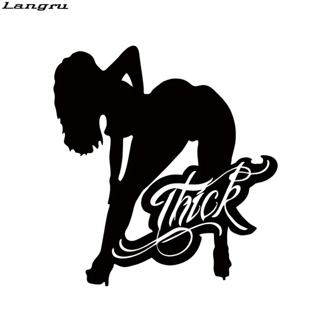 Langru Personality Style Thick Girl Sexy Sticker Funny Car -8390