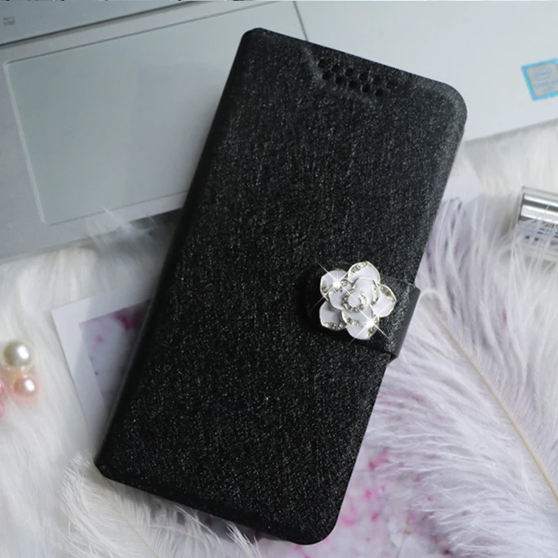 Кожаный чехол-кошелек для huawei P Smart /P Smart Plus, роскошный флип-чехол для телефона, сумка, чехол-книжка, чехол s Fundas - Цвет: Black Flower
