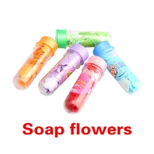Красочные мыло в форме розы Лепесток мыло бутылка подарок портативный Нежный средства ухода за кожей ванная и туалет цветок SK88
