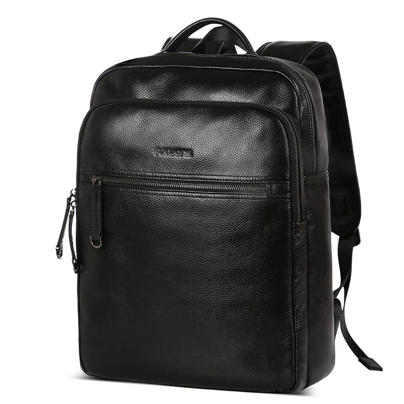 

100% Genuine Leather Men Backpack Large Capacity Travel Bags Real Natural Leather Male Business Bag for Man Computer Laptop Bag