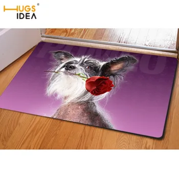 

HUGSIDEA Soft Flannel Carpets Area Rugs for Living Room Kitchen Bathroom Hotel For Dog Print Door Floor Mat Tapete Para Banheiro