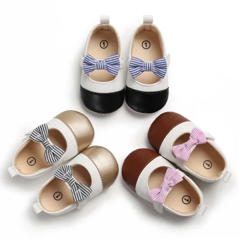 

Girls Shoes Breathable Anti-Slip Shoes With Bowknot Casual Sneakers Toddler Soft Soled First Walkers