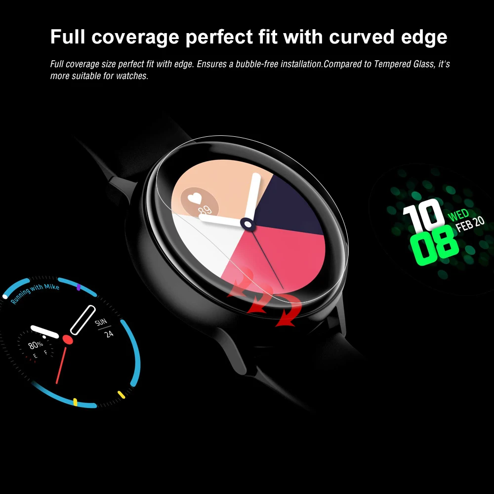 2 шт нано полное покрытие экрана протектор для samsung Galaxy Watch активный Смарт спортивные часы 2 Защитная пленка фольга(не стекло