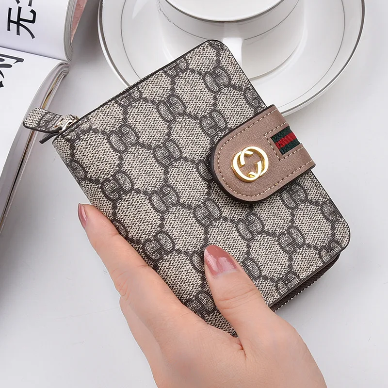 

Women's Multi-function Wallet European And American fashion leather Card Pocket For Female Short Style Printed Ladies Coin Purse