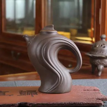 

350cc Graceful beauty Teapot ,purple clay teapot, puer tea pot, chinese Yixing clay pot, teaset~