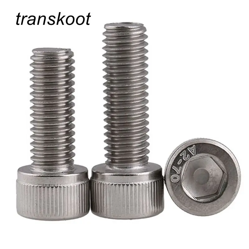 50 шт. шестигранные винты из нержавеющей стали M1.6 M2 M2.5 M3 M4 DIN912 304|head cap screw|din912 m4m4