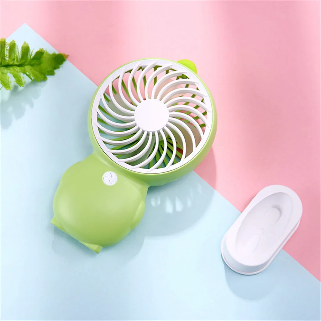 

Bunny Design Mini Handheld Fan Personal Portable Desk Stroller Table Fan Cooling Electric Desktop Cute Flexible Clock 19MAR7