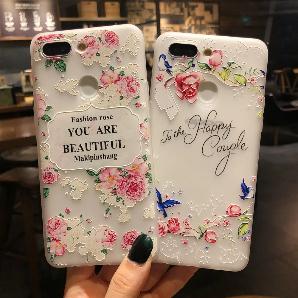3D Рельефный цветочный чехол для телефона Huawei P20 Plus Mate 10 Lite 20 Nova 3 3i 3e 2i Honor 9i V20 P20Lite