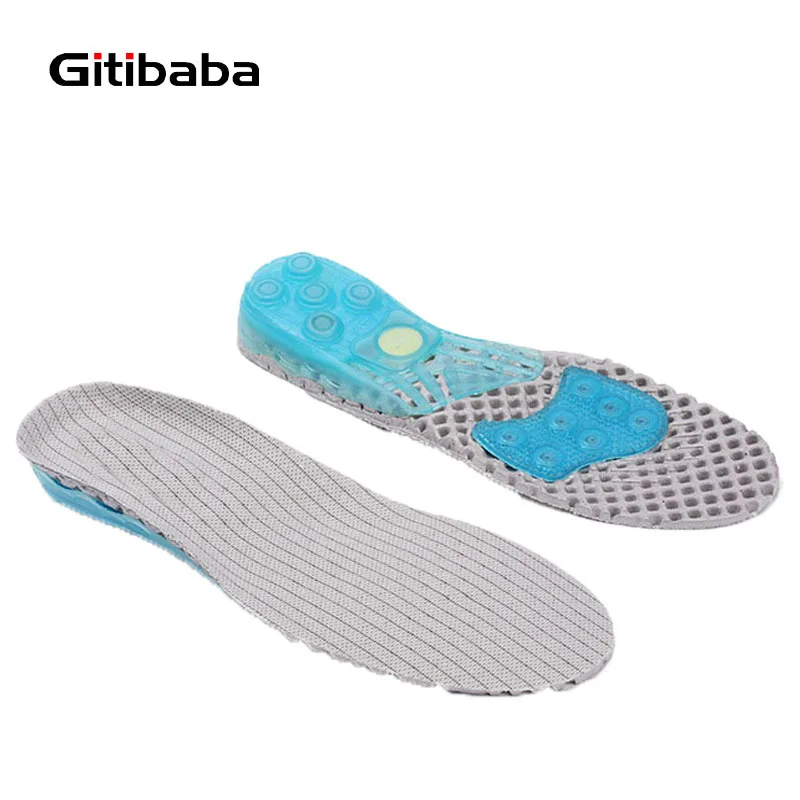 Spring Silicone Shock Absorption Sports Insole Foot pain Height ...