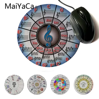 

MaiYaCa Circle of fifths piano New Arrivals Round Gaming Mouse Mat Custom Your Styles Non-Slip Computer Laptop 20X20 Mouse Pad