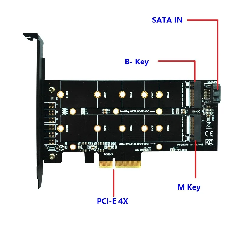 M.2 NVMe SSD NGFF к PCIE X4 адаптер M/B ключ двойной интерфейс конвертер карты|Платы