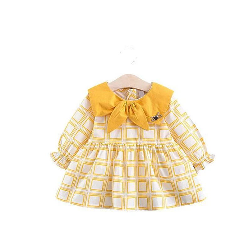 

Dresses Baby Girl Clothing Plaid Girls Dress Long Sleeve Children Cotton Girls Clothes Vestidos Kids Little Girls Dresses