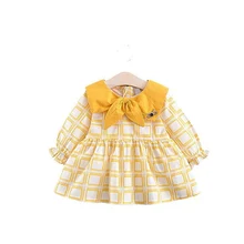 MrY Dresses Baby Girl Clothing Plaid Girls Dress Long Sleeve Children Cotton Girls Clothes Vestidos Kids Little Girls Dresses miss haiwo fall kids dresses for girls pure cotton baby girl clothes stripes rainbow color girls long dress children s clothing