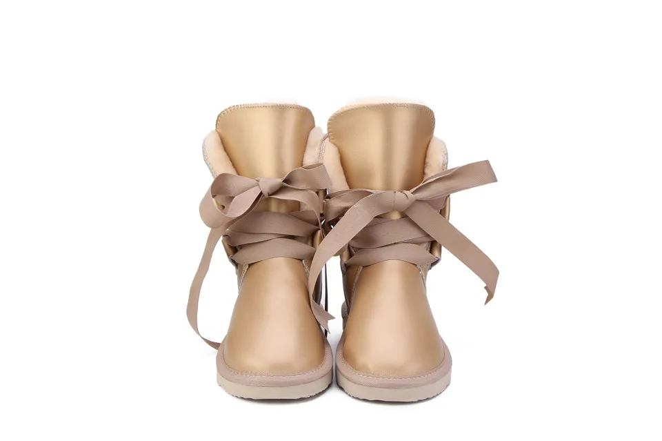 MBR FORCE/женские зимние ботинки высокого качества в австралийском стиле; водонепроницаемые ботинки из натуральной кожи; зимние ботинки на меху; теплые толстые женские ботинки