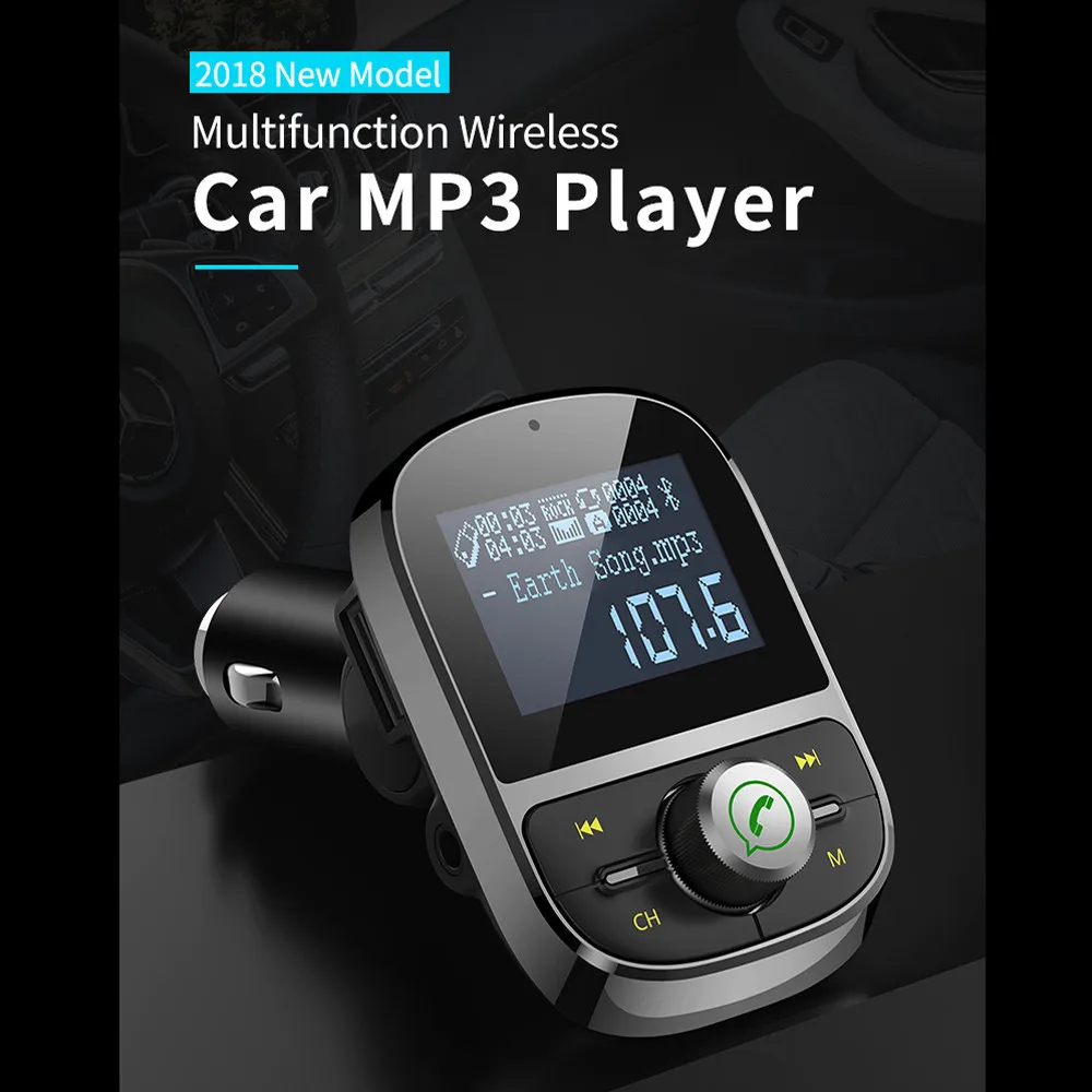 ONEVER Bluetooth Автомобильный fm передатчик беспроводной 3.1A USB зарядное устройство MP3
