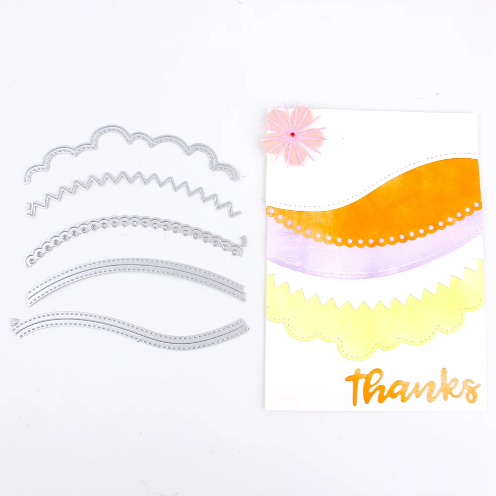 

Lace Wave Cutting Dies Stencils for DIY Scrapbooking Photo Album Decorative Metal Stencil Embossing DIY Paper Cards Border Die
