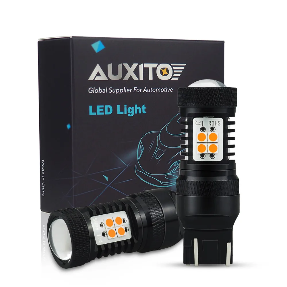 2 шт. T20 светодиодный W21/5 Вт 7443 14 SMD Автомобильные стоп сигналы 21/5 DRL вождения