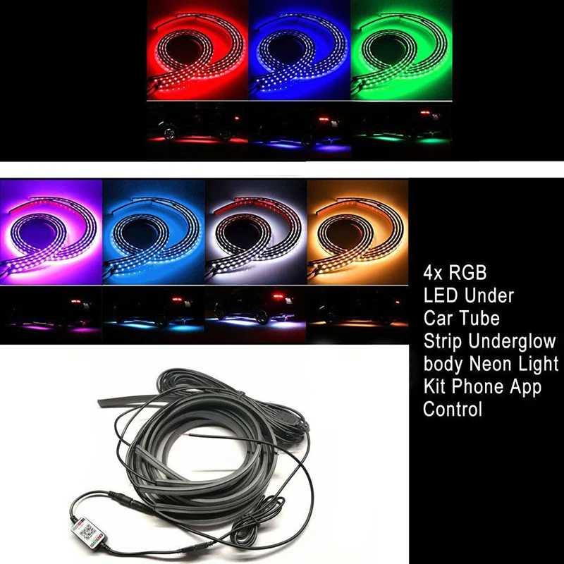 Светодиодная лента RGB для подсветки автомобиля неоновая осветсветильник ная