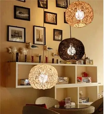 

Bamboo ball Pendant Lights rattan spike ball garden restaurant lamp bedroom lamp study room lamp living room rattan lights ZA