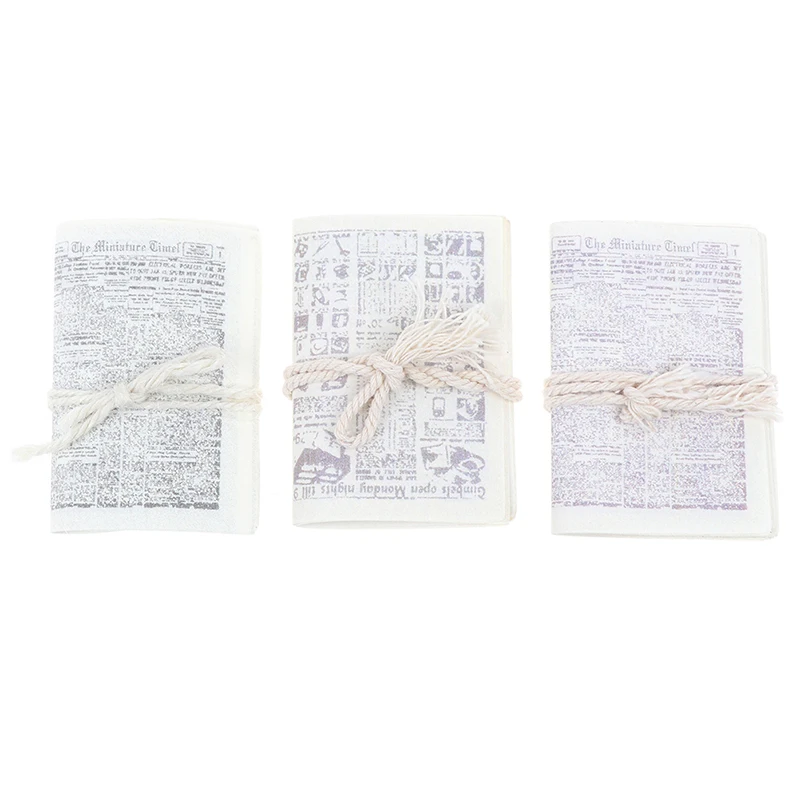 

Cute Mini 1:12 Dollhouse Miniature Simulation 1 bundle of Newspaper Dollhouse Miniature Book for Pretend Play Toy Accessories