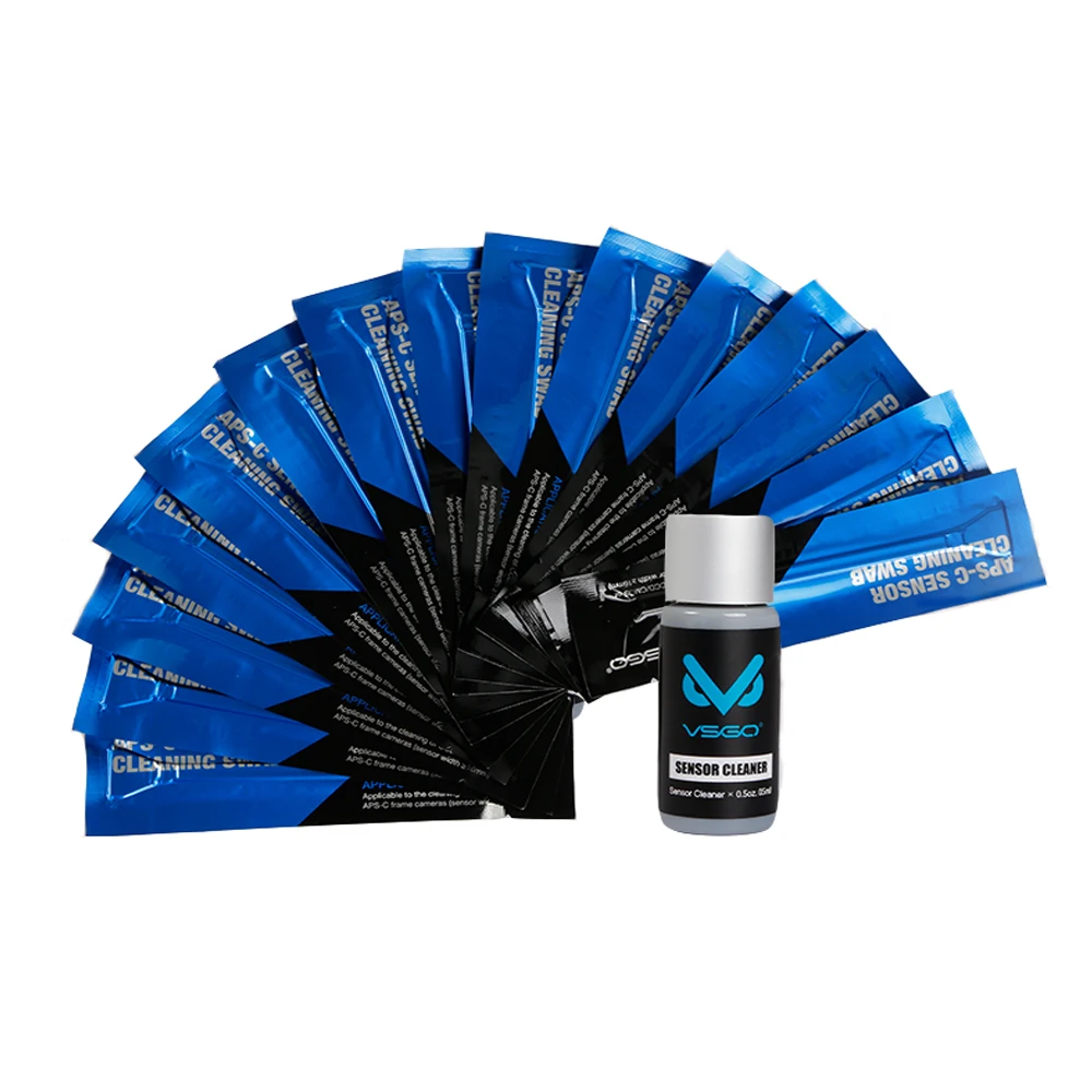 VSGO Camera Sensor Cleaning Kit DDR-16S 15 Swabs + 15ml Sensor Cleaner Fluid for Nikon Canon Fujifilm APS-C DSLR Clean VSGO Camera Sensor Cleaning Kit DDR-16S 15 Swabs + 15ml Sensor Cleaner Fluid for Nikon Canon Fujifilm APS-C DSLR Clean