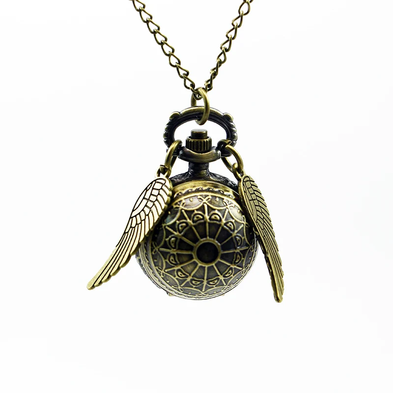 Fashion Woman Lady Pendant Accessory Little Golden Snitch Antique font b Steampunk b font Pocket font
