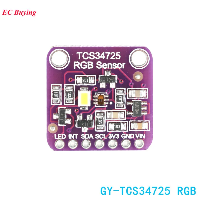 Модуль датчика TCS34725 RGB Φ цветовой датчик светодиодный для Arduino Электронная