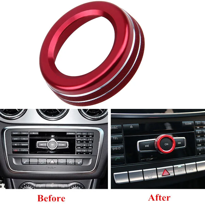 Красное декоративное кольцо для кнопок Накладка для Mercedes Benz W176 W246 W212 W16