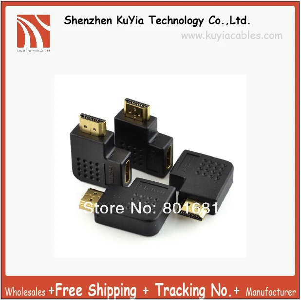 

Free Shipping HDMI Male To Female M/F 90 Degree Extender Connector Adapter Coupler 20pcs