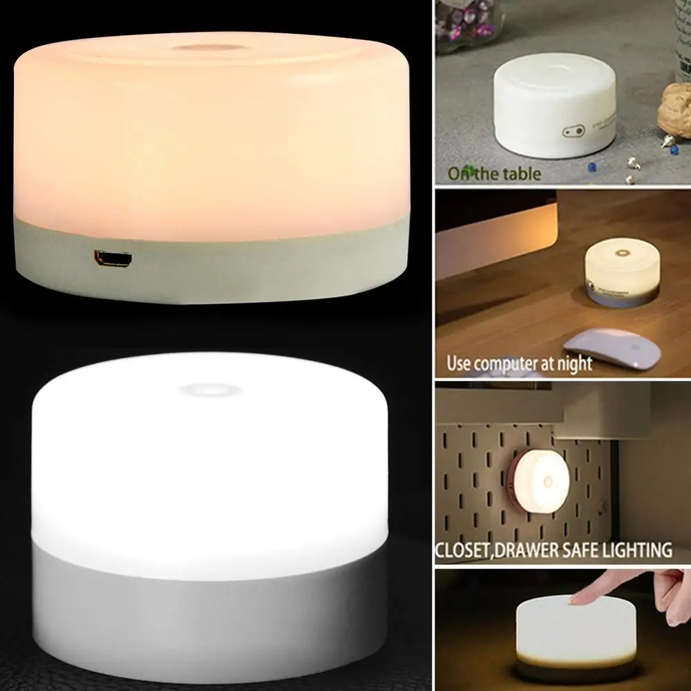 

USB Led Night Light Wireless Mini Night Light Portable Charging Lamp Baby Nursery Kids Bedside Breastfeeding Nightlight