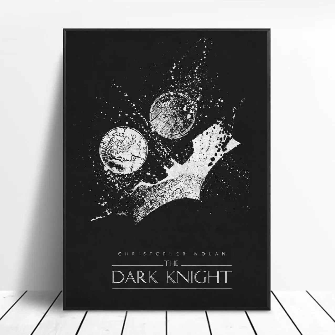 

The Dark Knight Black & White Classic Movie Art Silk Poster Prints Home Wall Decor Painting No Frame