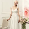 Simple Spaghetti Straps Chiffon Wedding Dresses Customized Bohemian Empire Bridal Gown White/Ivory Vestido de Novia 2020 3