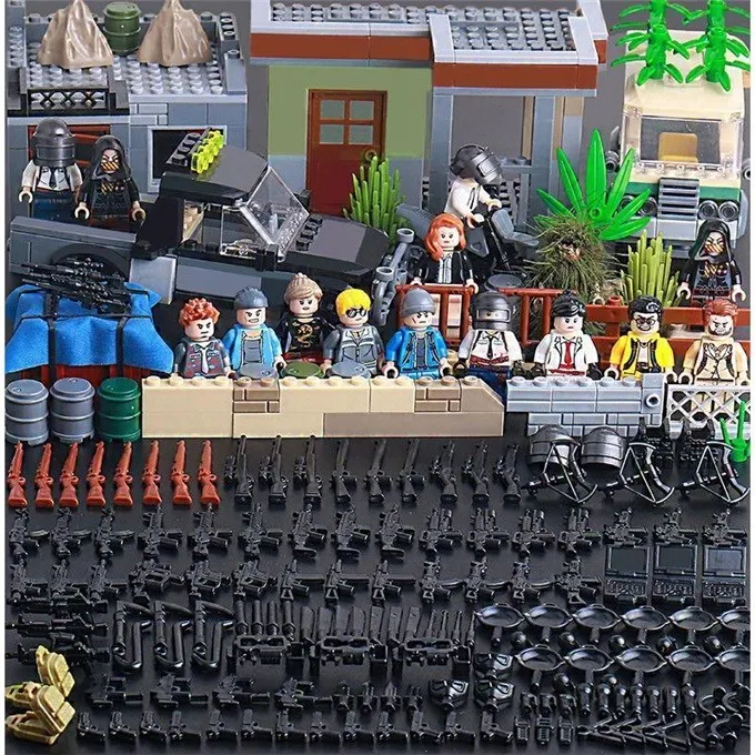 

Legoed Building Block pubg MOC Boys My World War II Tank Military Assembly Model Toy is Difficult military ww2