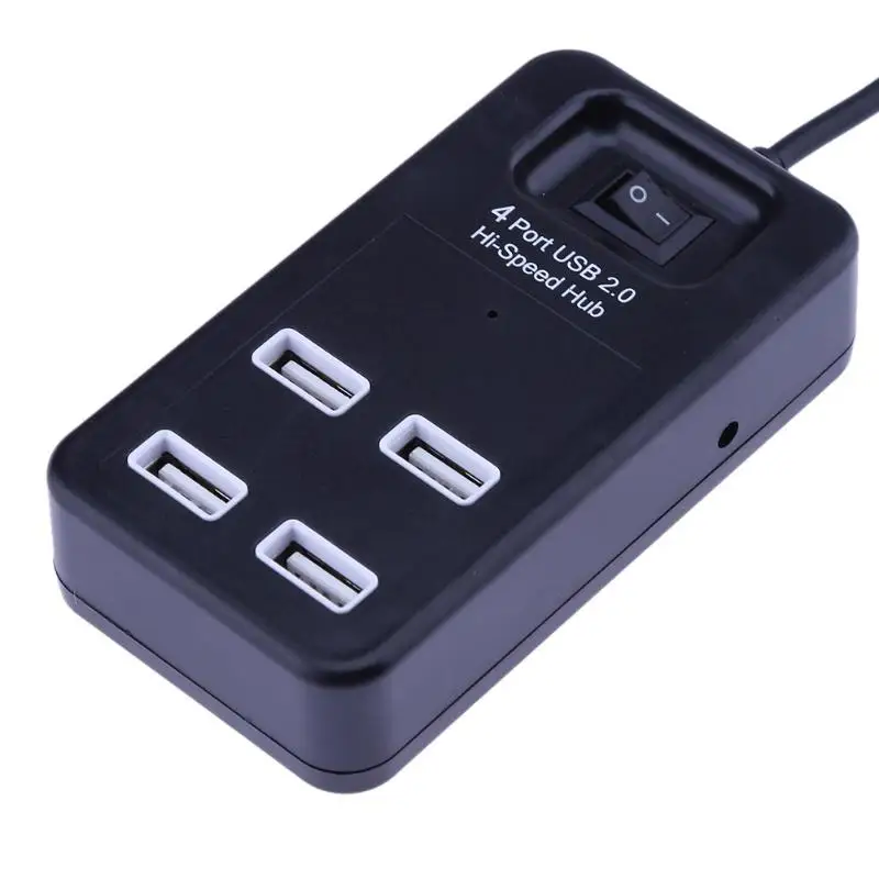 4 Порты высокое Скорость USB 2.0 HUB концентратор USB-хабы для мобильного телефона Компьютерная периферия ноутбука Прямая доставка