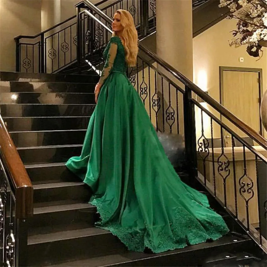 formal-emerald-green-dresses-evening-wear-2019-long-sleeve-lace-applique-beads-plus-size-prom-gowns-robe-de-soiree-elie-saab-evening-d
