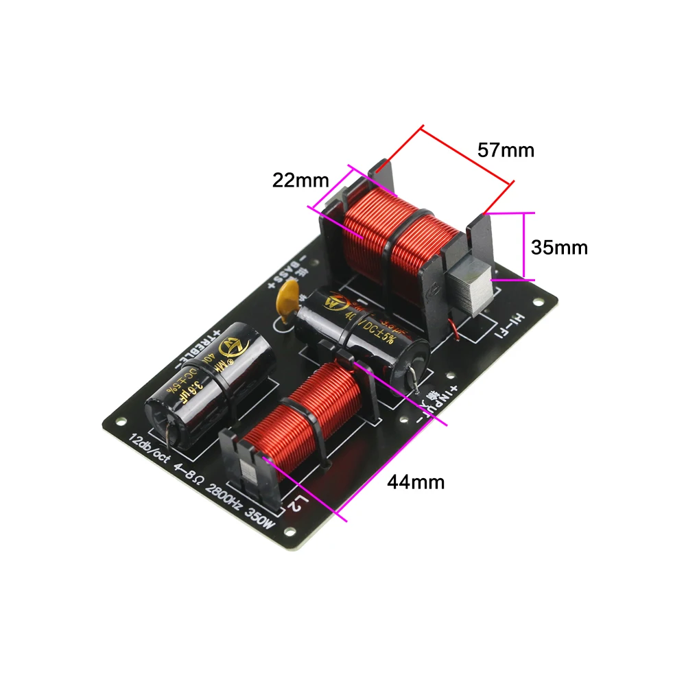 Ghxamp-placa de Áudio Divisor de Frequência para Alto-falante Filtro de Alto-falante Vias 2800hz Peças 2 350w 700w 4-8ohm - Image 6