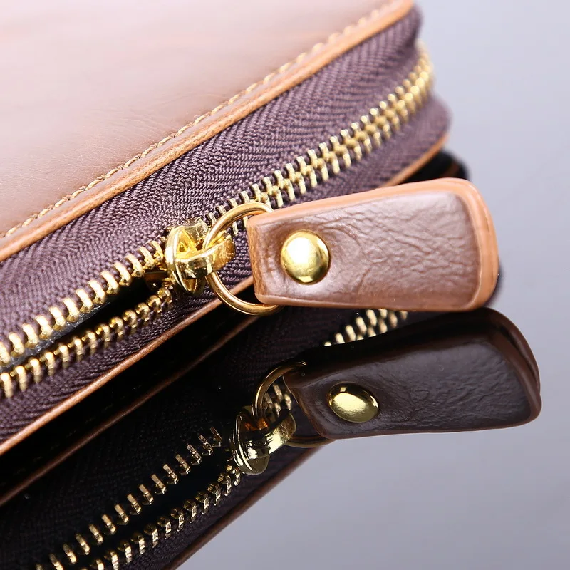 

DOLOVE New Arrival Genuine Leather ID Card Holder Card Wallet Purse Credit Card Business Card Holder Protector Organizer D-7502
