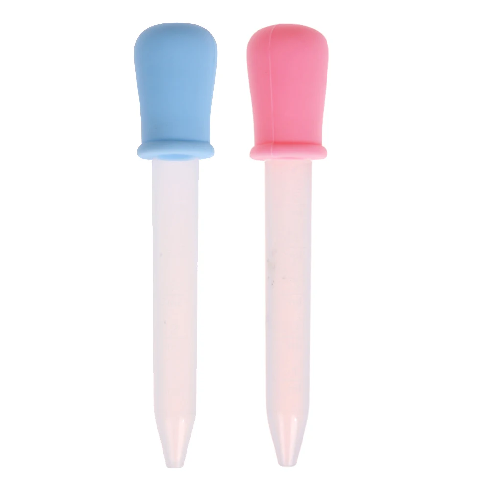 

2pcs 5ml Storage Baby Silicone Plastic Feeding Medicine Liquid Dropper Useful Eye Ear Pipette Dropper Feeding Tools