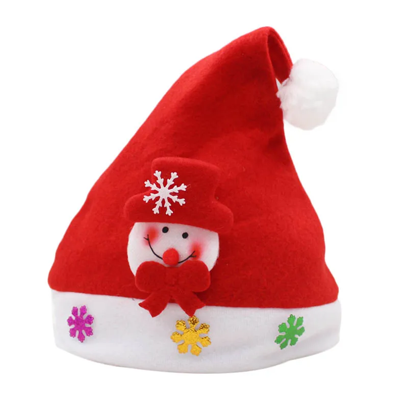 Рождественские игрушки украшение Рождественские шапки для взрослых и детей милые шапки Санта-Клауса с оленями рождественские украшения для праздников и вечеринок - Цвет: adult