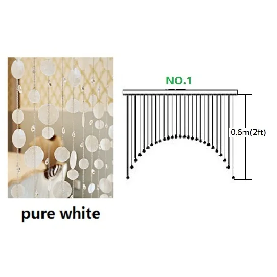 № 1 готовая занавеска 18 шт./лот, цветная оболочка, Хрустальная бусина, занавеска для двери, занавеска для крыльца, перегородка, Рождественское украшение 01 - Цвет: 18pcs white