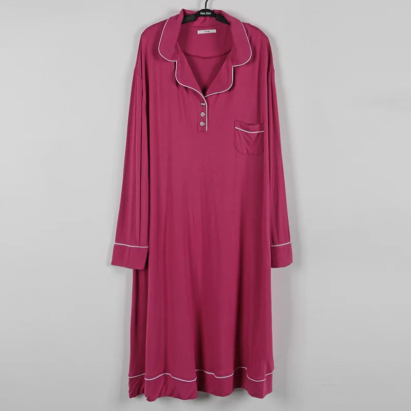 long sleeve modal cotton sleepdress (8)