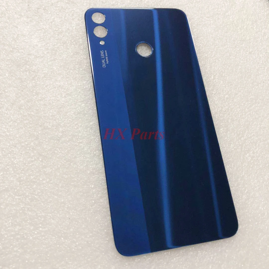 Оригинальная стеклянная задняя крышка для Huwei Honor 8X, Задняя стеклянная панель, корпус для двери, чехол+ клейкая наклейка, Замена для ремонта