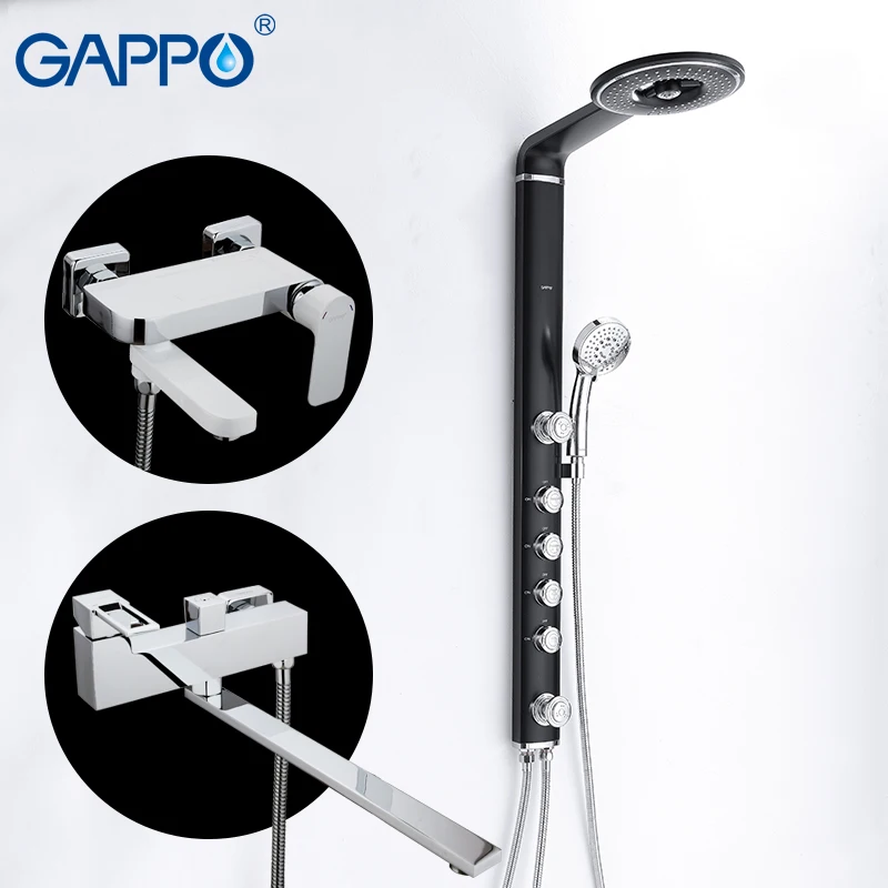 

GAPPO shower faucet waterfall faucet mixer bathroom tap mixer bath rainfall wall mounted shower faucet tap
