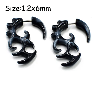 Pieces Heteromorphism Shape Gauge Ear Plug Double Color Acrylic Flesh Earring Wing Heart Spiral Shape Body Piercing Jewelry16g