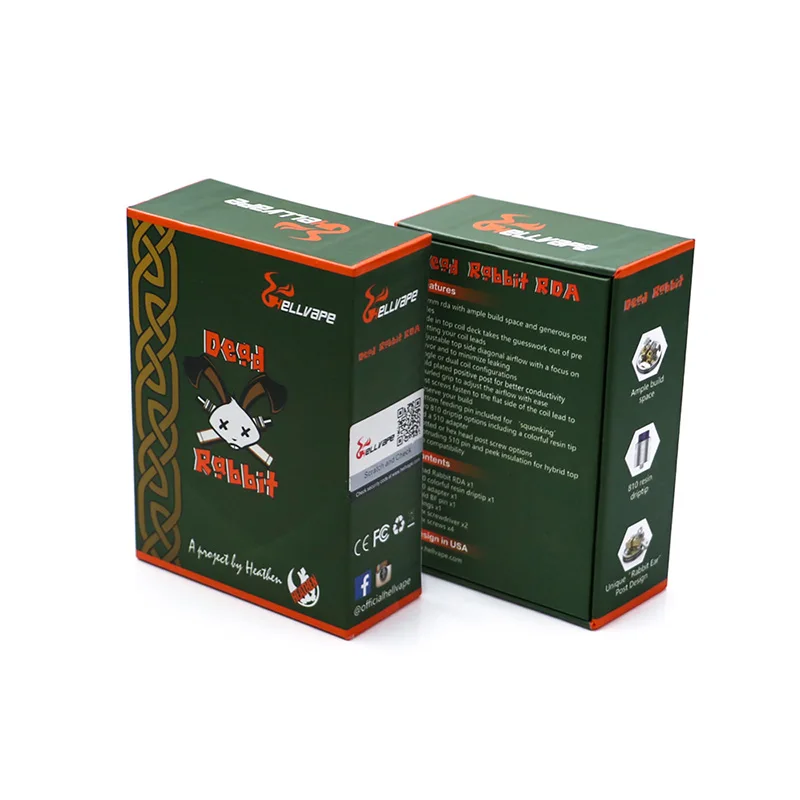 Оригинальный бак Hellvape Dead Rabbit BF RDA поддерживает однокатушку/двойную катушку Vape для