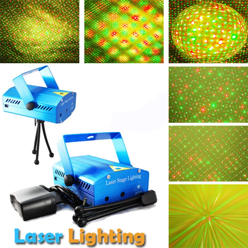 DMX Stage Laser Stage Lighting Effect Projector Strobe Lighting soundlights Mini DJ Disco Party Light R